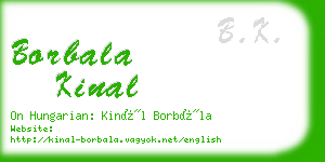 borbala kinal business card